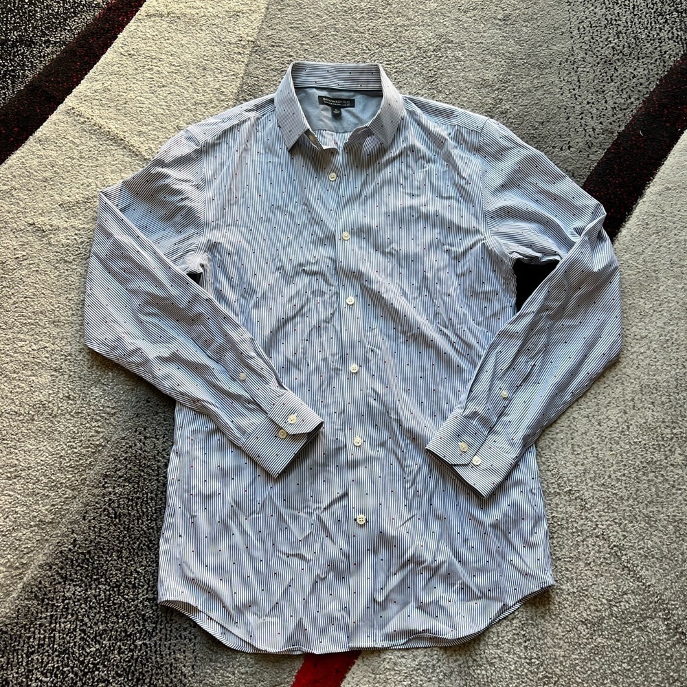 Banana Republic Non Iron Tailored Slim Fit Colorful Dot Shirt